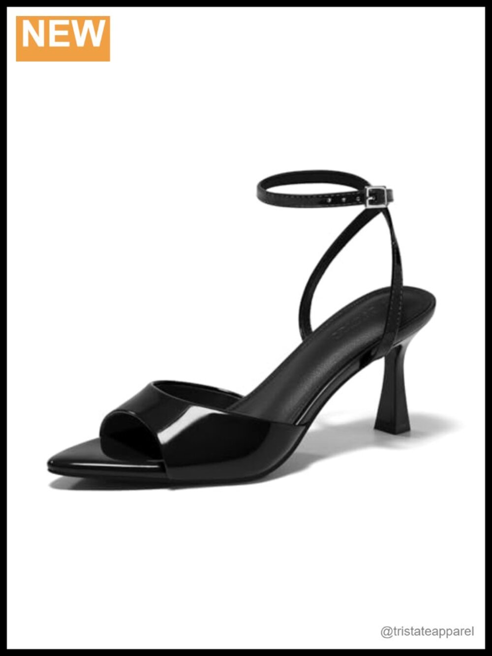 Kitten Heels Sandals Pointed Open Toe Ankle Buckle Strap Summer Dress Shoes